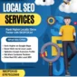 Blue and Yellow 3D SEO Services Instagram Post 85x85