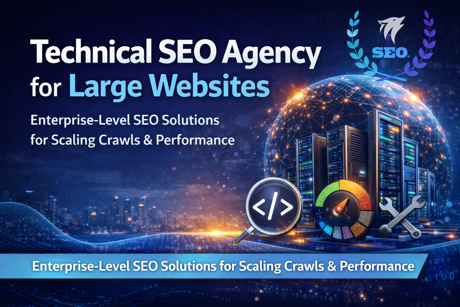 Technical SEO agency for large websites providing enterprise-level SEO solutions for scalable crawl performance