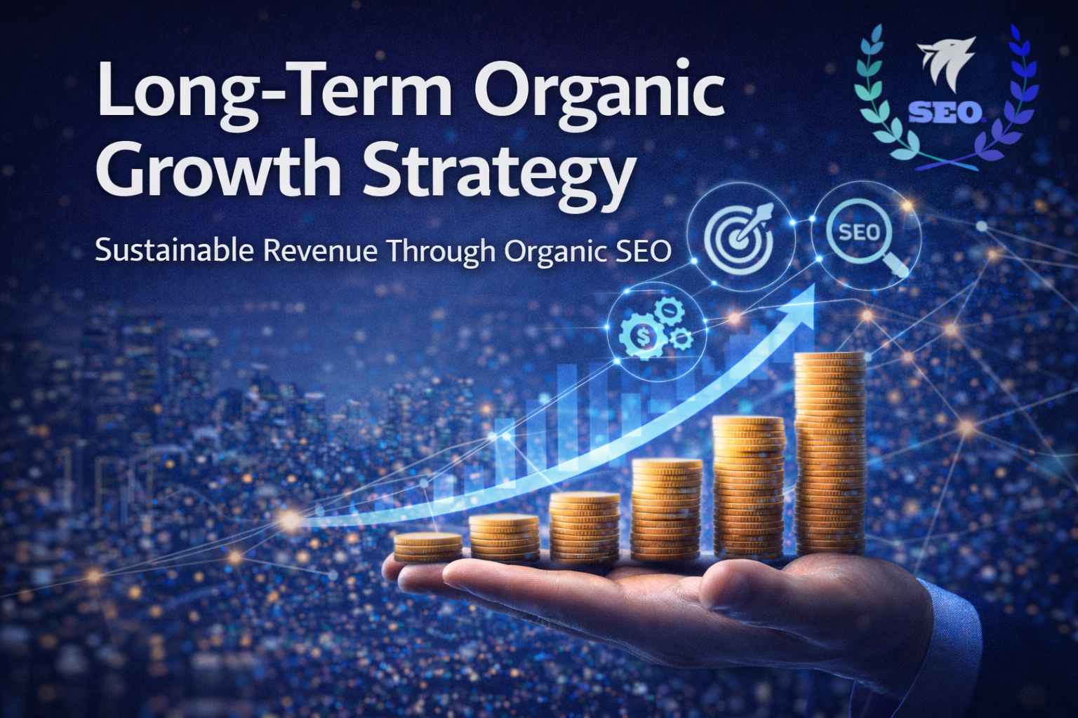 Long-term organic growth strategy showing sustainable SEO-driven revenue growth with SEOFox.io