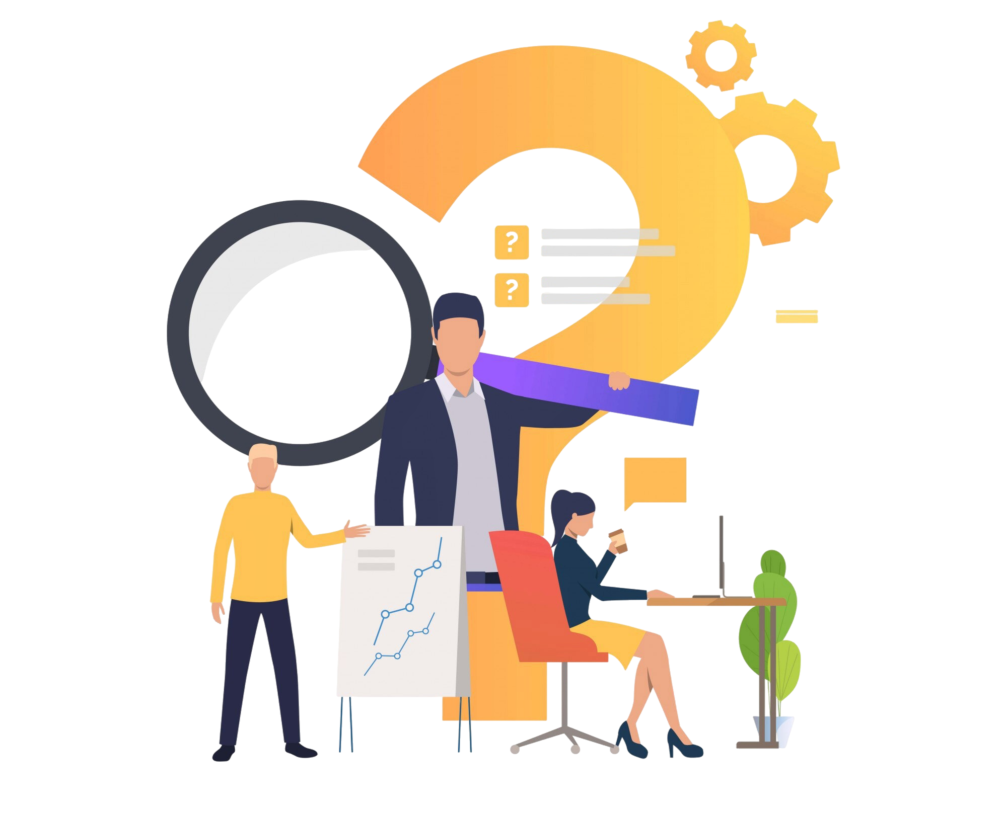 man explaining chart woman working with laptop