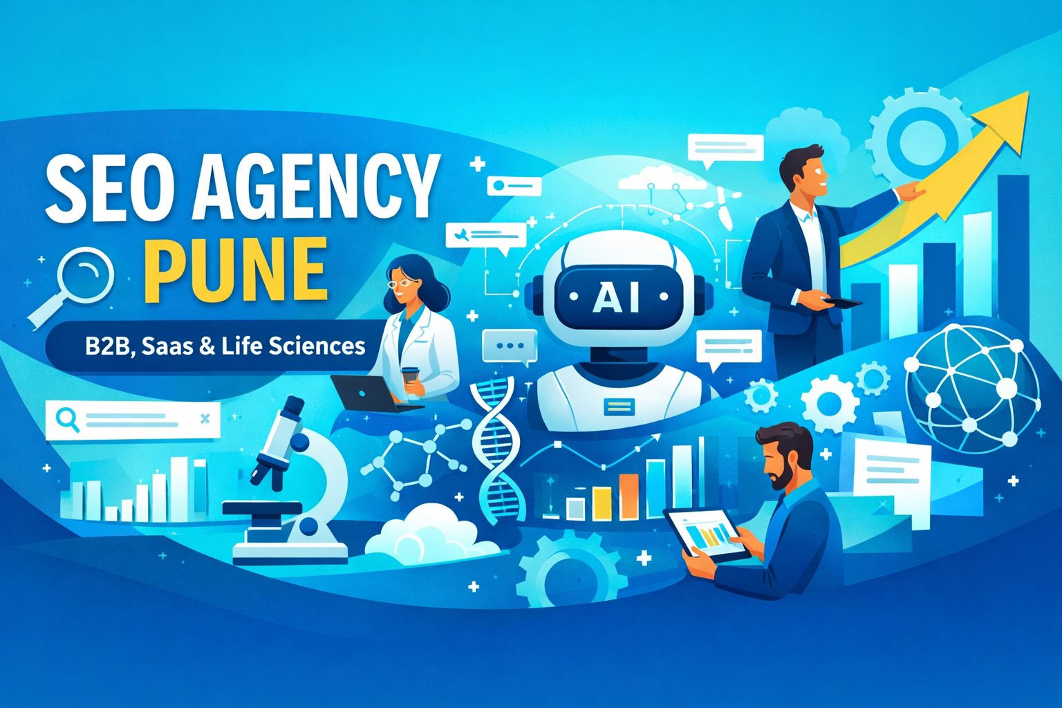 SEO agency Pune for B2B SaaS and life sciences growth using AI and data-driven strategies