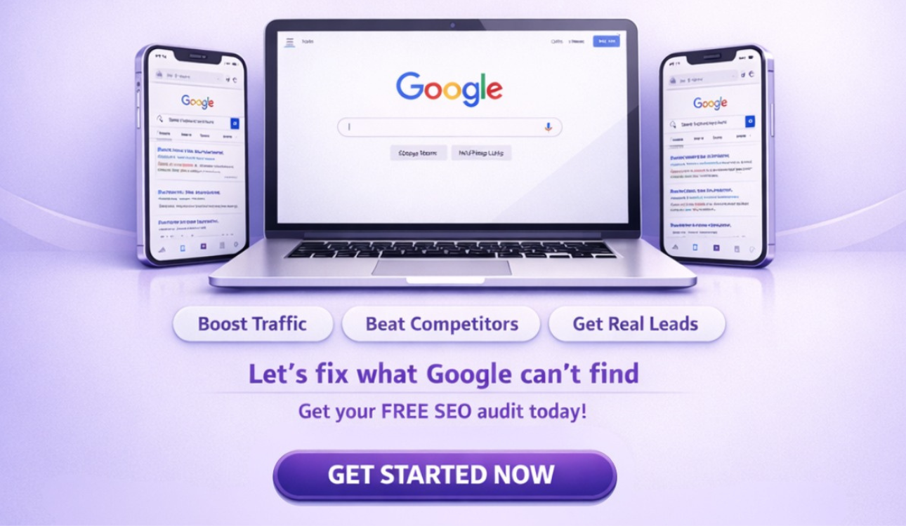 Mumbai SEO Agency banner with bold headline, revenue-driven growth tagline, SEO dashboard on laptop, rising arrow with coin stacks, and target icon symbolizing traffic and lead growth.