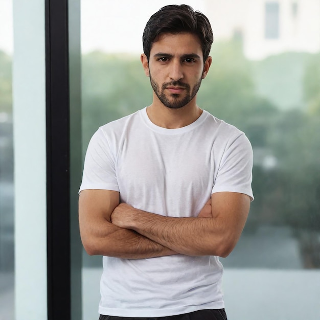 bella canvas 3001 mockup concept with plain clothing_583952 41500