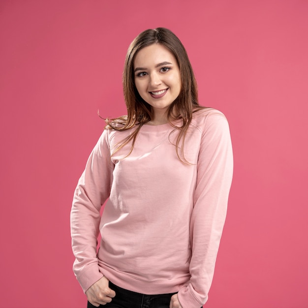 front view lovely smiley woman_23 2148493038