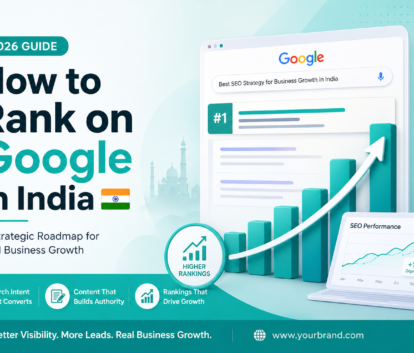 How to Rank on Google in India – SEO strategy with growth charts, Google search ranking, and digital marketing analytics