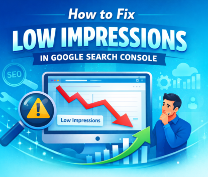 low impressions in Google Search Console graph decline SEO fix