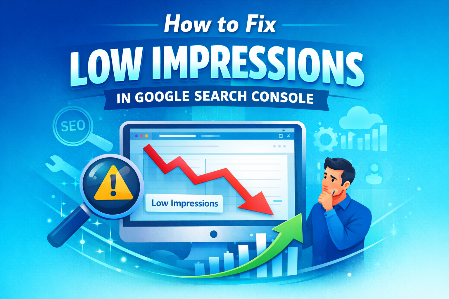 low impressions in Google Search Console graph decline SEO fix
