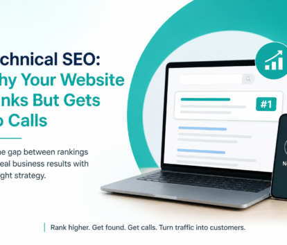 technical seo concept showing website rankings but no calls or inquiries