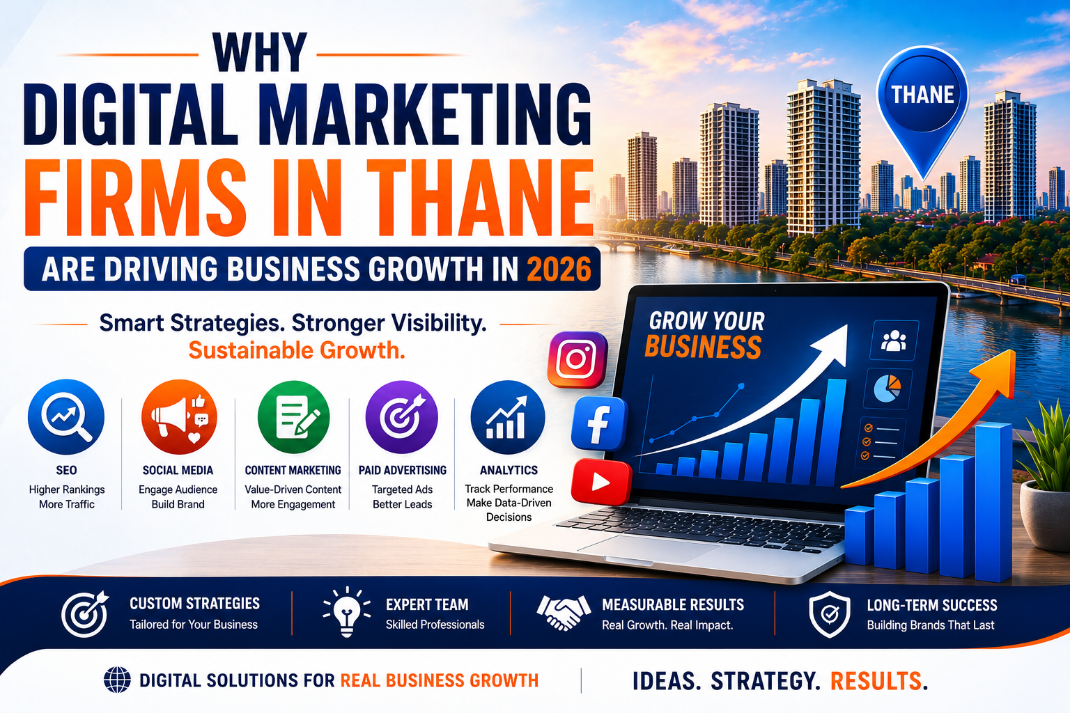 Digital Marketing Firms in Thane helping businesses improve search visibility, generate leads, and achieve sustainable business growth in 2026.